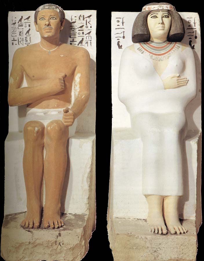 unknow artist Rahotep and Nofret from Meidoem